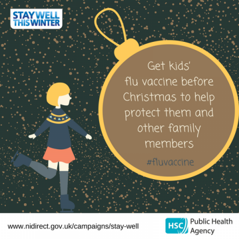 Get kids’ flu vaccine before Christmas to help protect them and other family members
