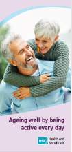 Cover of Ageing well leaflet showing an older man and woman