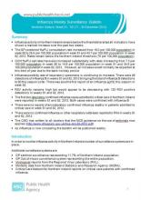 Influenza Weekly Surveillance Bulletin, Northern Ireland, Week 51-52 (17- 30 December 2012) 